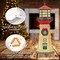 13.6" Christmas Lighthouse Snow Globe, Musical Lighted Glitter Christmas Snow Globes, Christmas Decorations USB and Battery Operated Lantern with Music, Christmas Decor for Home,Red Roof